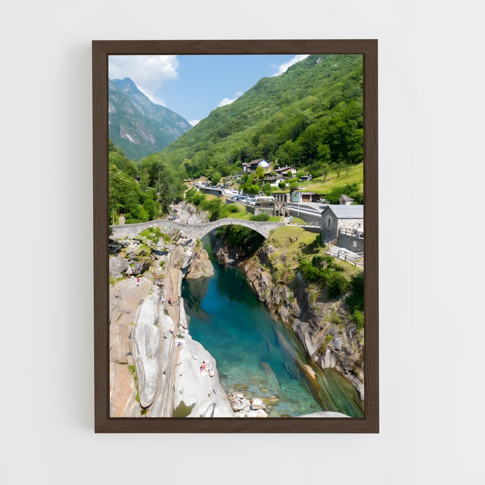Poster Rivière de Verzasca – affiche Saut à l’élastique (vue 5)